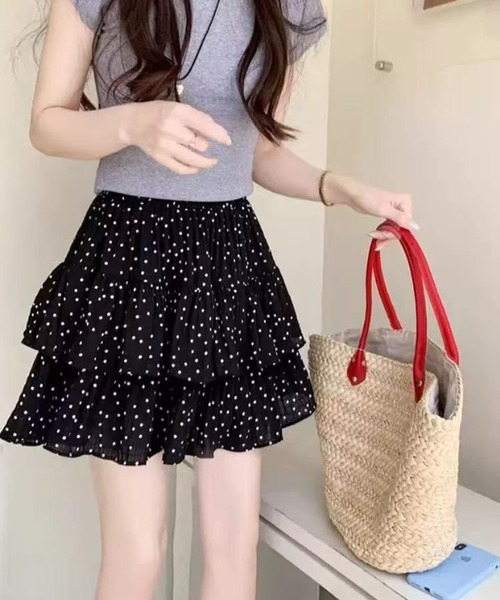 AsheKsha(アシクシャ)の「ケーキスカート(スカート・レディース・ブラック/ベージュ・M)」の14枚目の写真