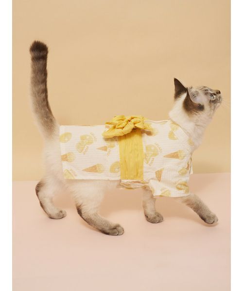 gelato pique(ジェラートピケ)の「【CAT&DOG】浴衣(ペットウェア・レディース・ブルー/イエロー/ライム/ピンク・S/M/L)」の17枚目の写真