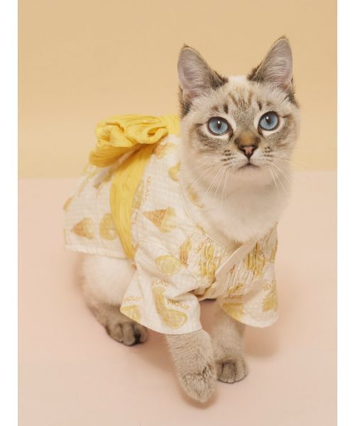 gelato pique(ジェラートピケ)の「【CAT&DOG】浴衣(ペットウェア・レディース・ブルー/イエロー/ライム/ピンク・S/M/L)」の18枚目の写真