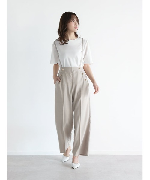 fifth(フィフス)の「前後2wayファスナー付きフレアスリーブトップス(Tシャツ/カットソー・レディース・ネイビー/ホワイト・M)」の6枚目の写真