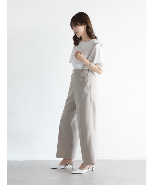 fifth(フィフス)の「前後2wayファスナー付きフレアスリーブトップス(Tシャツ/カットソー・レディース・ネイビー/ホワイト・M)」の8枚目の写真