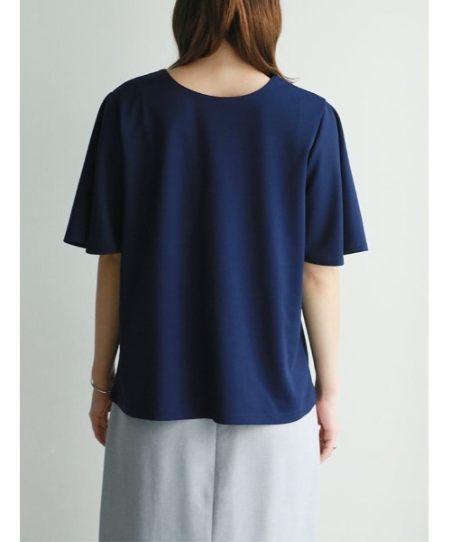 fifth(フィフス)の「前後2wayファスナー付きフレアスリーブトップス(Tシャツ/カットソー・レディース・ネイビー/ホワイト・M)」の18枚目の写真