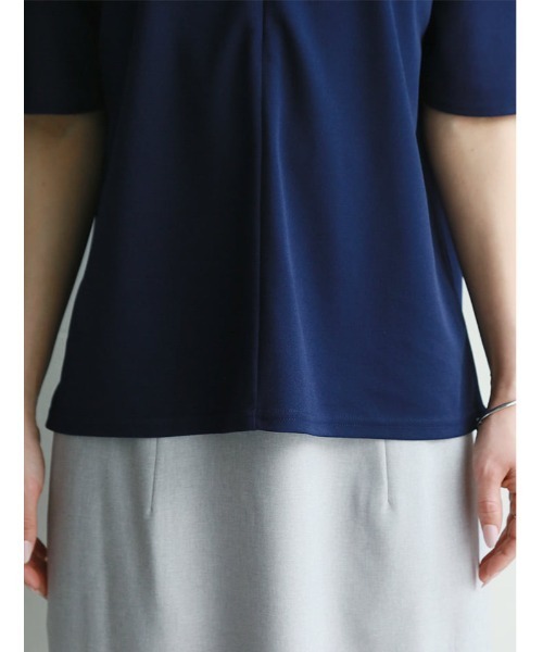 fifth(フィフス)の「前後2wayファスナー付きフレアスリーブトップス(Tシャツ/カットソー・レディース・ネイビー/ホワイト・M)」の22枚目の写真