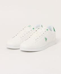 U.S. POLO ASSN.（ユーエスポロアッスン）の「【U.S. POLO ASSN./ユーエスポロアッスン】ワンポイント ブランドロゴスニーカー ローカット PUレザー シンプル きれいめ カジュアル 通勤 通学（スニーカー）」