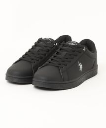 U.S. POLO ASSN.（ユーエスポロアッスン）の「【U.S. POLO ASSN./ユーエスポロアッスン】ワンポイント ブランドロゴスニーカー ローカット PUレザー シンプル きれいめ カジュアル 通勤 通学（スニーカー）」