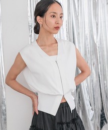 【HEREIAM】接触冷感&マシーンウォッシャブル/ノースリZIP VEST