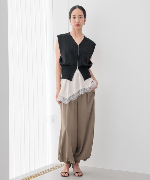 HEREIAM(ヘレイアム)の「【HEREIAM】接触冷感&マシーンウォッシャブル/ノースリZIP VEST(ベスト・レディース・ホワイト/ブラック/ブルー・FREE)」の10枚目の写真