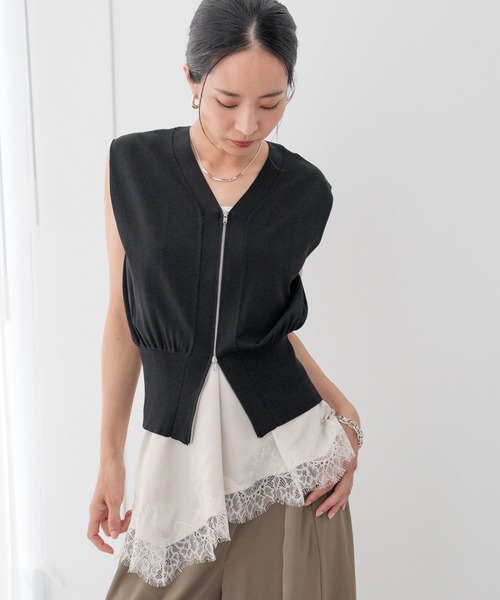HEREIAM(ヘレイアム)の「【HEREIAM】接触冷感&マシーンウォッシャブル/ノースリZIP VEST(ベスト・レディース・ホワイト/ブラック/ブルー・FREE)」の15枚目の写真