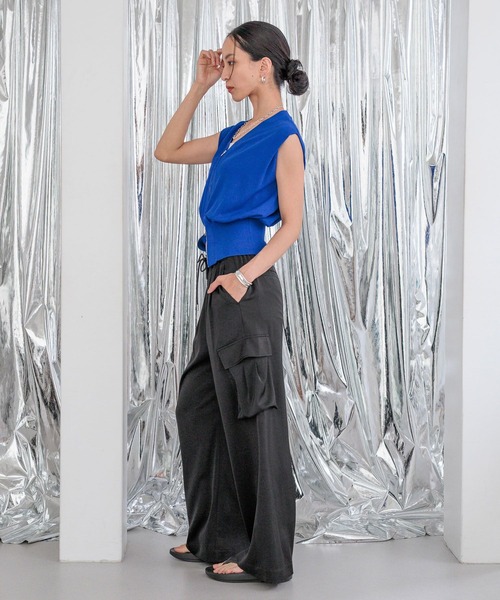 HEREIAM(ヘレイアム)の「【HEREIAM】接触冷感&マシーンウォッシャブル/ノースリZIP VEST(ベスト・レディース・ホワイト/ブラック/ブルー・FREE)」の16枚目の写真