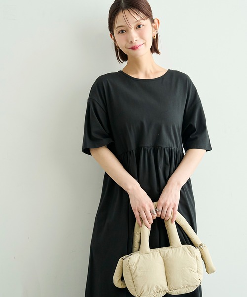mil(ミル)の「【汗染み防止加工】 前後2way カットワンピース【587185】(ワンピース・レディース・チャコールグレー/グレイッシュベージュ/ブラック・S/XS)」の20枚目の写真