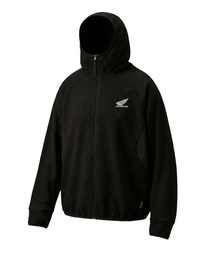 H-Tech Light Weight Waffle Hoodie Zip-Up Black