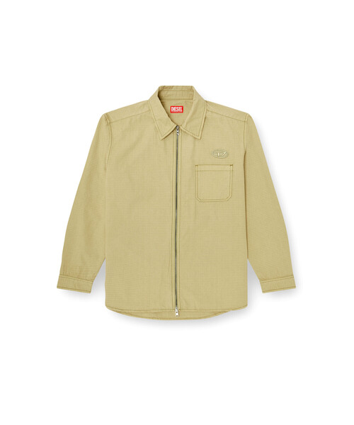 DIESEL（ディーゼル）の「メンズ ジップアップシャツ S-ALIAS-ZIP（シャツ/ブラウス・メンズ・ベージュ・44/50/48/52/46）」の5枚目の写真