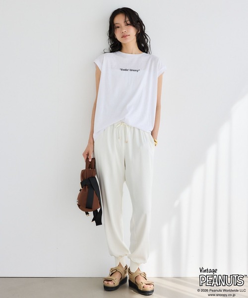 Vintage PEANUTS（ビンテージピーナッツ）の「BARNYARDSTORM / スヌーピー / ノースリプリントT（Tシャツ/カットソー・レディース・ホワイト/グレー・FREE）」の10枚目の写真