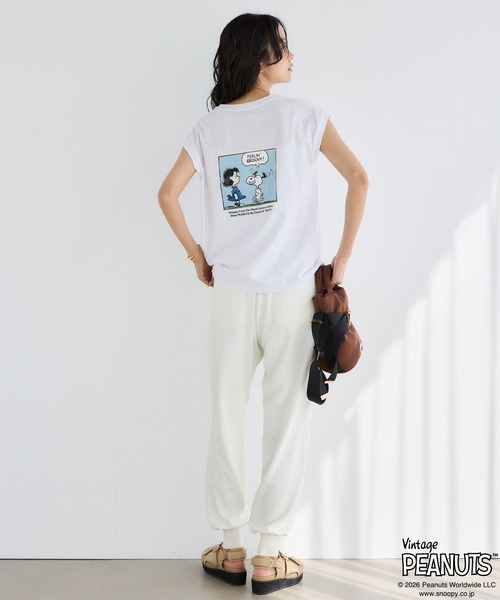 Vintage PEANUTS（ビンテージピーナッツ）の「BARNYARDSTORM / スヌーピー / ノースリプリントT（Tシャツ/カットソー・レディース・ホワイト/グレー・FREE）」の8枚目の写真