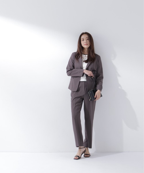 NATURAL BEAUTY BASIC(ナチュラルビューティーベーシック)の「サマードライタッチセットアップ(その他パンツ・レディース・チャコールグレー/ベージュ/ブラウン・MEDIUM/SMALL)」の18枚目の写真