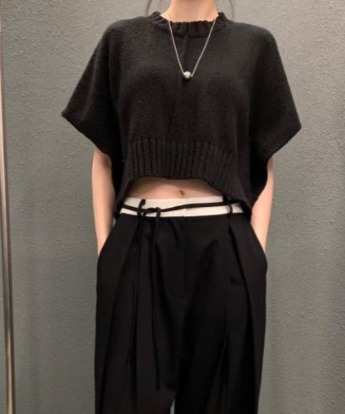 semplice(センプリチェ)の「Tシャツ【韓国ファッション】(Tシャツ/カットソー・レディース・グリーン/ベージュ/ブラック・F)」の6枚目の写真