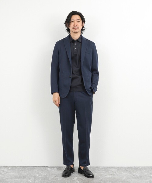 NOLLEY’S(ノーリーズ)の「《ビジカジ対応》強撚バスケット イージーパンツ 26SS(スウェットパンツ・メンズ・ネイビー/グレー/ブルー・XL/L/M/S)」の12枚目の写真