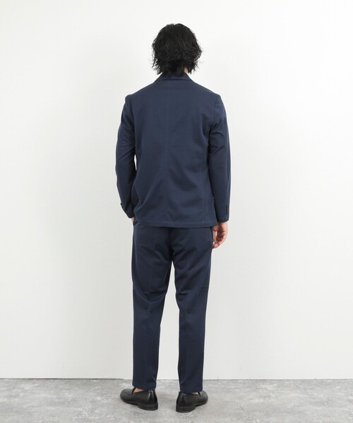 NOLLEY’S(ノーリーズ)の「《ビジカジ対応》強撚バスケット イージーパンツ 26SS(スウェットパンツ・メンズ・ネイビー/グレー/ブルー・XL/L/M/S)」の14枚目の写真