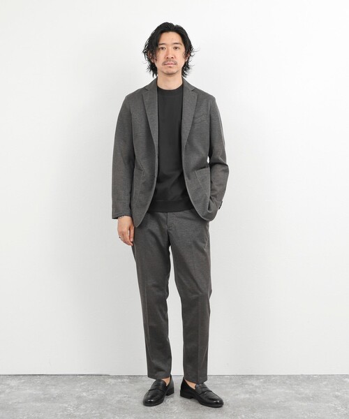 NOLLEY’S（ノーリーズ）の「《ビジカジ対応》強撚バスケット イージーパンツ 26SS（その他パンツ・メンズ・ネイビー/グレー/ブルー・XL/L/M/S）」の4枚目の写真
