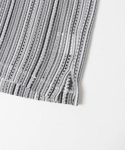 ITEMS URBANRESEARCH(アイテムズ アーバンリサーチ)の「マルチストライプレースオープンカラーショートスリーブシャツ(シャツ/ブラウス・メンズ・ブルー/グリーン/ブラック・MEDIUM/LARGE)」の15枚目の写真