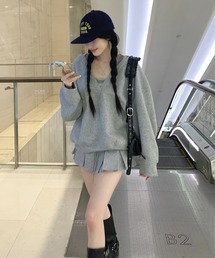【 MEMECLE / メメクル 】 スウェット プリーツスカート セットアップ対応