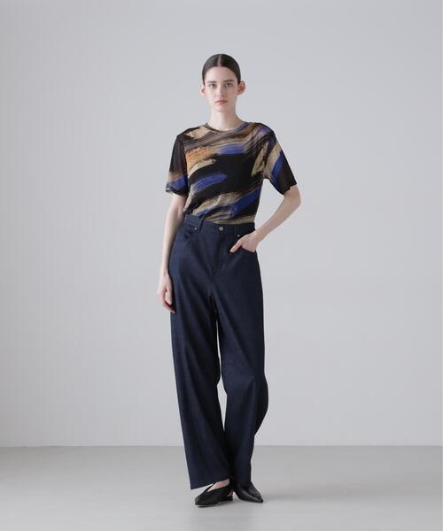 ADORE(アドーア)の「◆ハイブリッドデニムパンツ(デニムパンツ・レディース・ネイビー/ベージュ・36/38)」の12枚目の写真