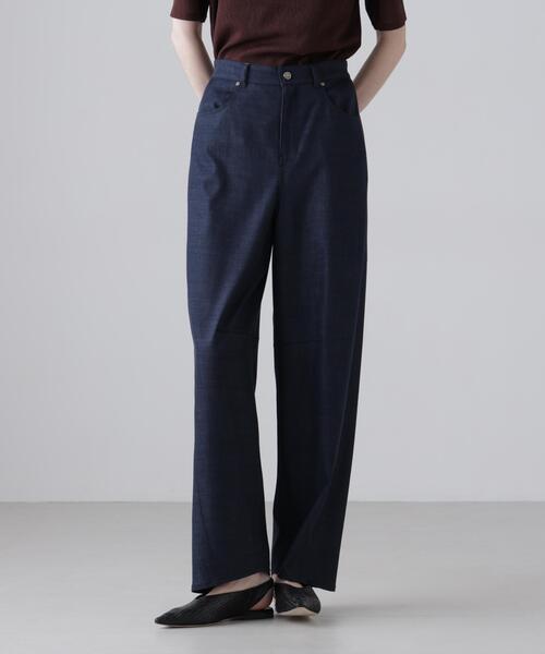 ADORE(アドーア)の「◆ハイブリッドデニムパンツ(デニムパンツ・レディース・ネイビー/ベージュ・36/38)」の10枚目の写真