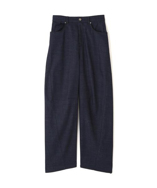 ADORE(アドーア)の「◆ハイブリッドデニムパンツ(デニムパンツ・レディース・ネイビー/ベージュ・36/38)」の4枚目の写真
