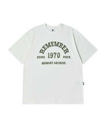 BUBBLPIECE（バブルピース）の「[男女共用] 1970リメンバークラックピグメントTシャツ_ホワイト（Tシャツ/カットソー）」
