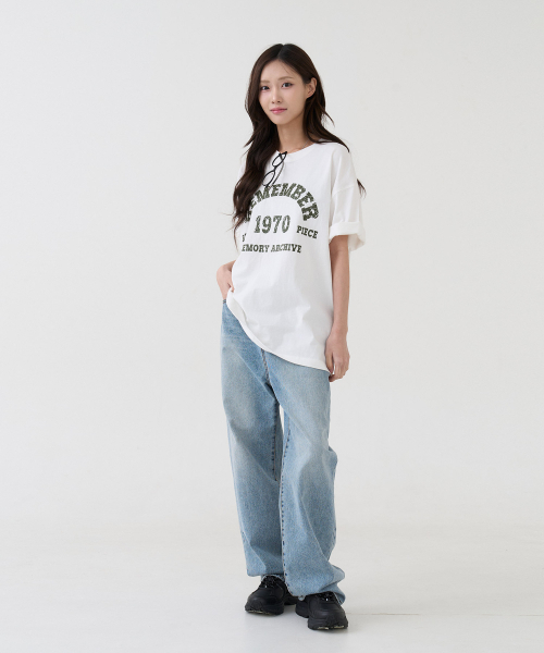 BUBBLPIECE（バブルピース）の「[男女共用] 1970リメンバークラックピグメントTシャツ_ホワイト（Tシャツ/カットソー・レディース・その他・MEDIUM/LARGE）」の6枚目の写真