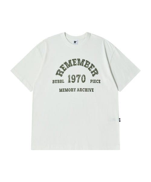 BUBBLPIECE（バブルピース）の「[男女共用] 1970リメンバークラックピグメントTシャツ_ホワイト（Tシャツ/カットソー・レディース・その他・MEDIUM/LARGE）」の5枚目の写真