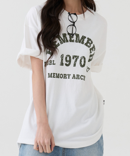BUBBLPIECE（バブルピース）の「[男女共用] 1970リメンバークラックピグメントTシャツ_ホワイト（Tシャツ/カットソー・レディース・その他・MEDIUM/LARGE）」の2枚目の写真