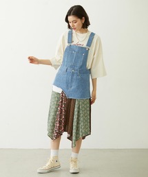 MILKFED.（ミルクフェド）の「PATCHWORK OVERALL SKIRT（ジャンパースカート）」
