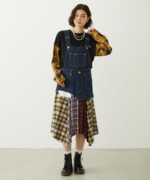 MILKFED.（ミルクフェド）の「PATCHWORK OVERALL SKIRT（ジャンパースカート）」