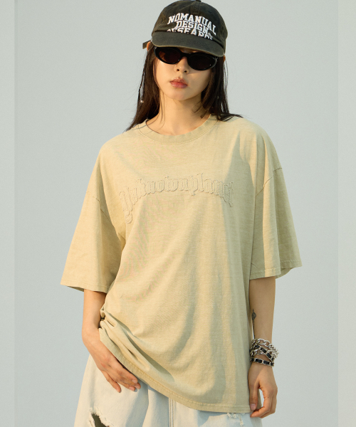 UNKNOWN PLANET(アンノウンプラネット)の「アーカイブウォッシュドエンブレムTベージュ(Tシャツ/カットソー・レディース・その他・FREE)」の6枚目の写真