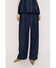 SLY | DENIM RIBBON RELAX PT デニムリボンリラックスパンツ 春服 夏服(スラックス)