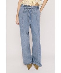 DENIM RIBBON RELAX PT デニムリボンリラックスパンツ 春服 夏服
