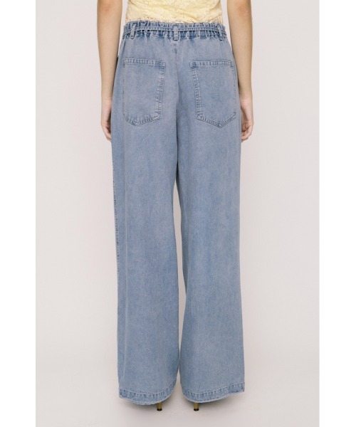 SLY(スライ)の「DENIM RIBBON RELAX PT デニムリボンリラックスパンツ 春服 夏服(スラックス・レディース・ライトブルー/ブルー・2/1)」の11枚目の写真
