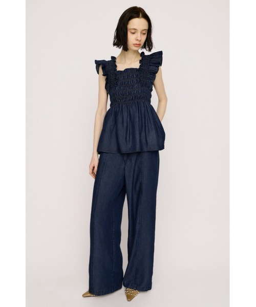 SLY(スライ)の「DENIM RIBBON RELAX PT デニムリボンリラックスパンツ 春服 夏服(スラックス・レディース・ライトブルー/ブルー・2/1)」の17枚目の写真