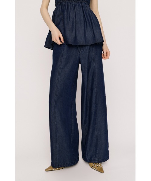 SLY(スライ)の「DENIM RIBBON RELAX PT デニムリボンリラックスパンツ 春服 夏服(スラックス・レディース・ライトブルー/ブルー・2/1)」の19枚目の写真