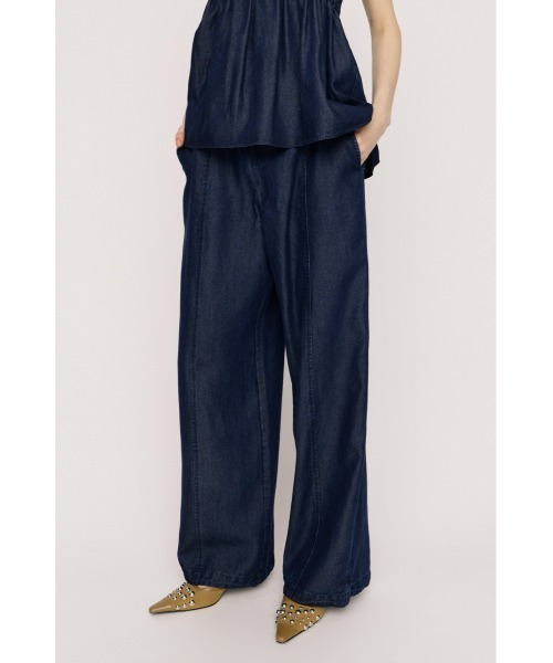 SLY(スライ)の「DENIM RIBBON RELAX PT デニムリボンリラックスパンツ 春服 夏服(スラックス・レディース・ライトブルー/ブルー・2/1)」の20枚目の写真