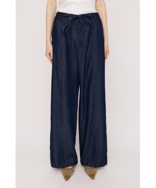 SLY(スライ)の「DENIM RIBBON RELAX PT デニムリボンリラックスパンツ 春服 夏服(スラックス・レディース・ライトブルー/ブルー・2/1)」の21枚目の写真