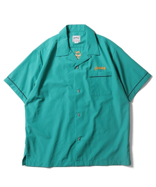 HOUSTON(ヒューストン)の「HOUSTON ブロードボーリングシャツ(HOT SPARKS)(シャツ/ブラウス・メンズ・グリーン/オフホワイト/ブラック・XX-LARGE/X-LARGE/MEDIUM/LARGE)」の3枚目の写真
