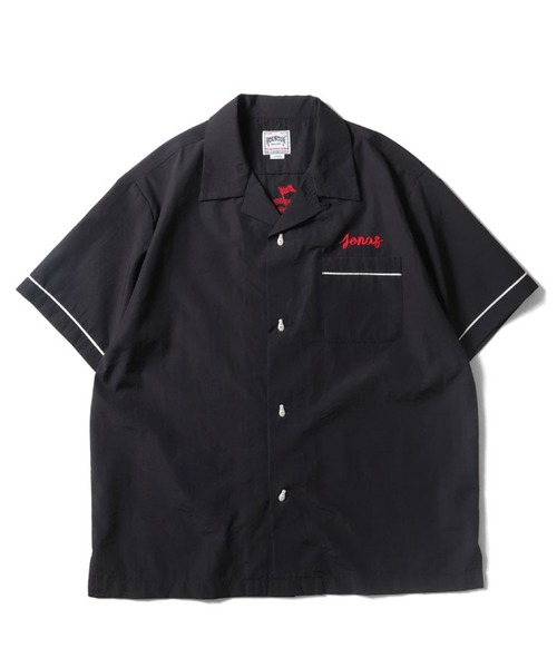 HOUSTON(ヒューストン)の「HOUSTON ブロードボーリングシャツ(HOT SPARKS)(シャツ/ブラウス・メンズ・グリーン/オフホワイト/ブラック・XX-LARGE/X-LARGE/MEDIUM/LARGE)」の1枚目の写真