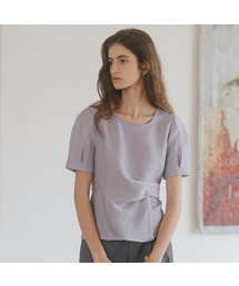 Tied drape blouse [TISU06BL07]_Lavender