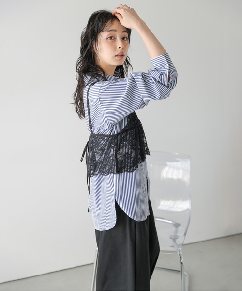 La-gemme(ラジェム)の「レース ショートビスチェ(その他トップス・レディース・ブラック/ホワイト・フリー)」の16枚目の写真