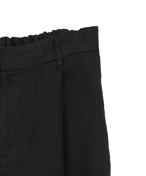 martinique(マルティニーク)の「リネン製品染めワイドパンツ(その他パンツ・レディース・キャメル/ブラック・2/1)」の3枚目の写真