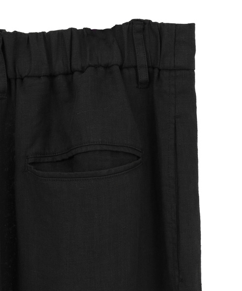 martinique(マルティニーク)の「リネン製品染めワイドパンツ(その他パンツ・レディース・キャメル/ブラック・2/1)」の4枚目の写真