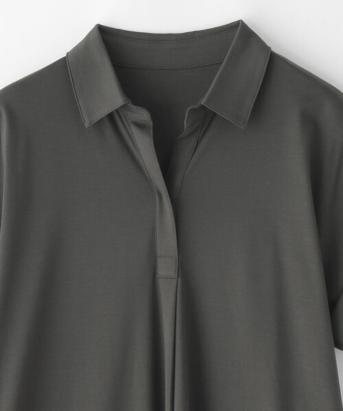 MACKINTOSH PHILOSOPHY（ﾏｯｷﾝﾄｯｼｭ ﾌｨﾛｿﾌｨｰ）の「【WEB&一部店舗限定】スキッパージャージーワンピース（ワンピース・レディース・ブルー/チャコールグレー/ブラック・38）」の5枚目の写真