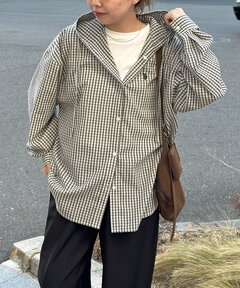 セール】《セットアップ対応》フレンチリネンチェックレギュラーカラー